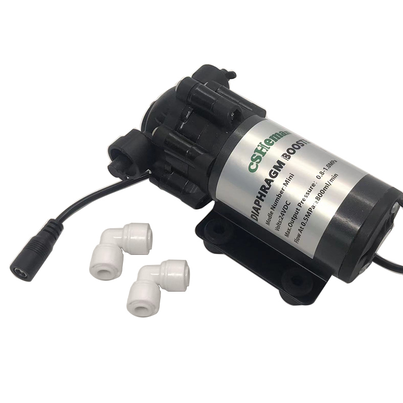 Vattenbooster  ro 24v 75 gpd tyst pump omvänd osmos vattensystem tryckökningspump: Vit