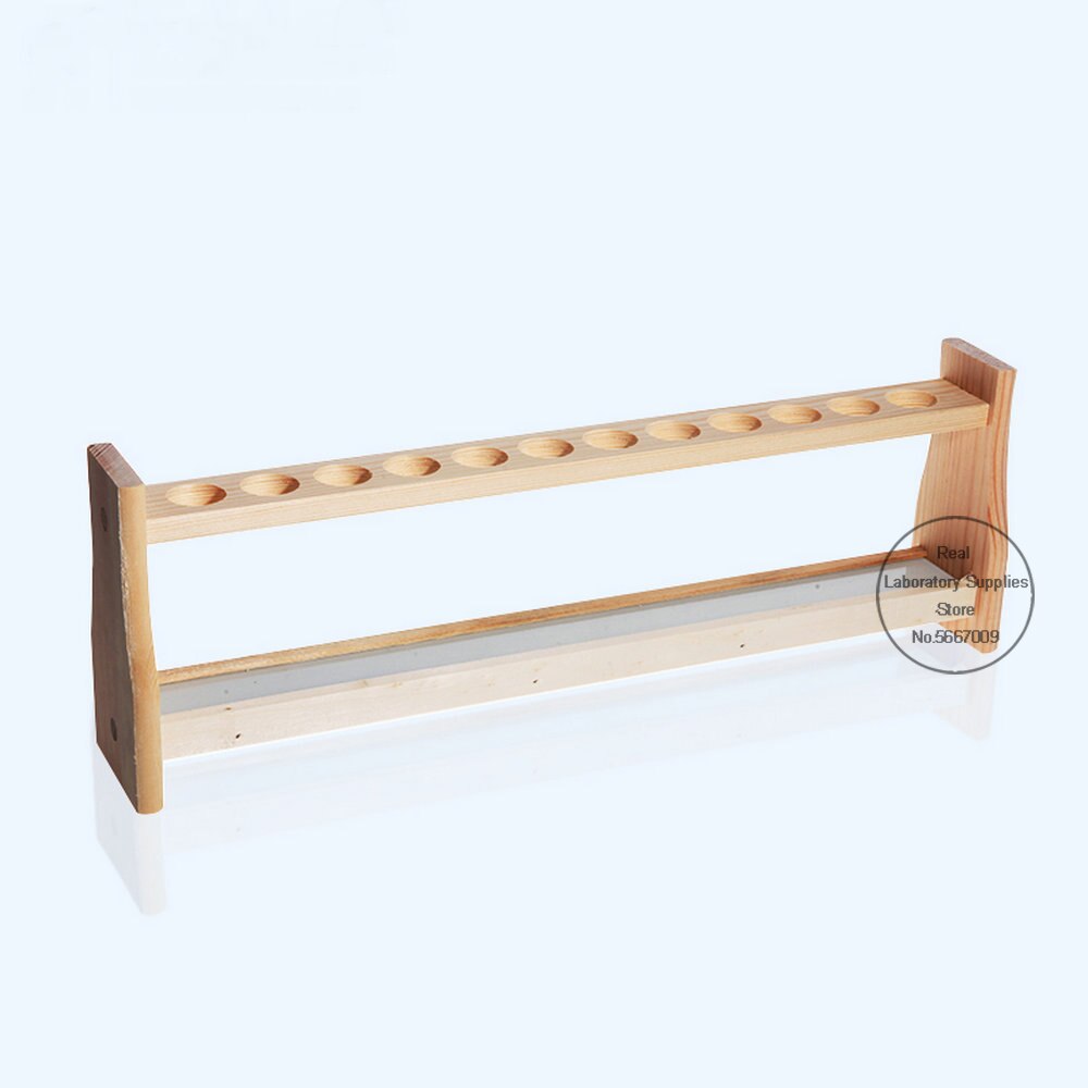 1pcs Lab Wooden test tube 10ml 25ml 50ml 100ml rack colorimetric tube rack with 6 and 12 holes