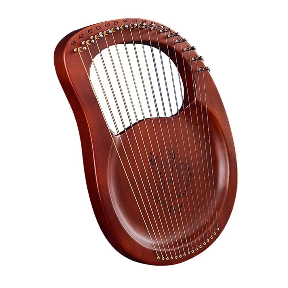 Lier Piano 19 Snaren Houten Mahonie Lier Harp Muzikale 16-String Tuning Met Reserve Snaren En Wrench Instrument X7I1: D