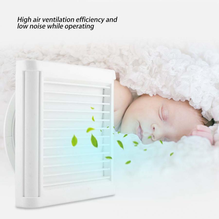 2800r/min Exhaust Fan 15W 220V Wall Mounted Exhaust Fan Low Noise Home Bathroom Kitchen Garage Air Vent Ventilation Household