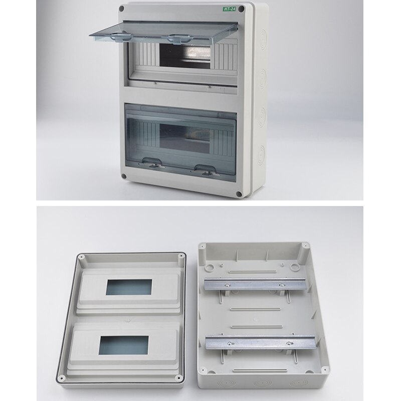 HT series 5/8/12/15/18/24Ways Household illumination Electrical Distribution Box MCB Waterproof Junction Wire Box ABS+PC Plastic