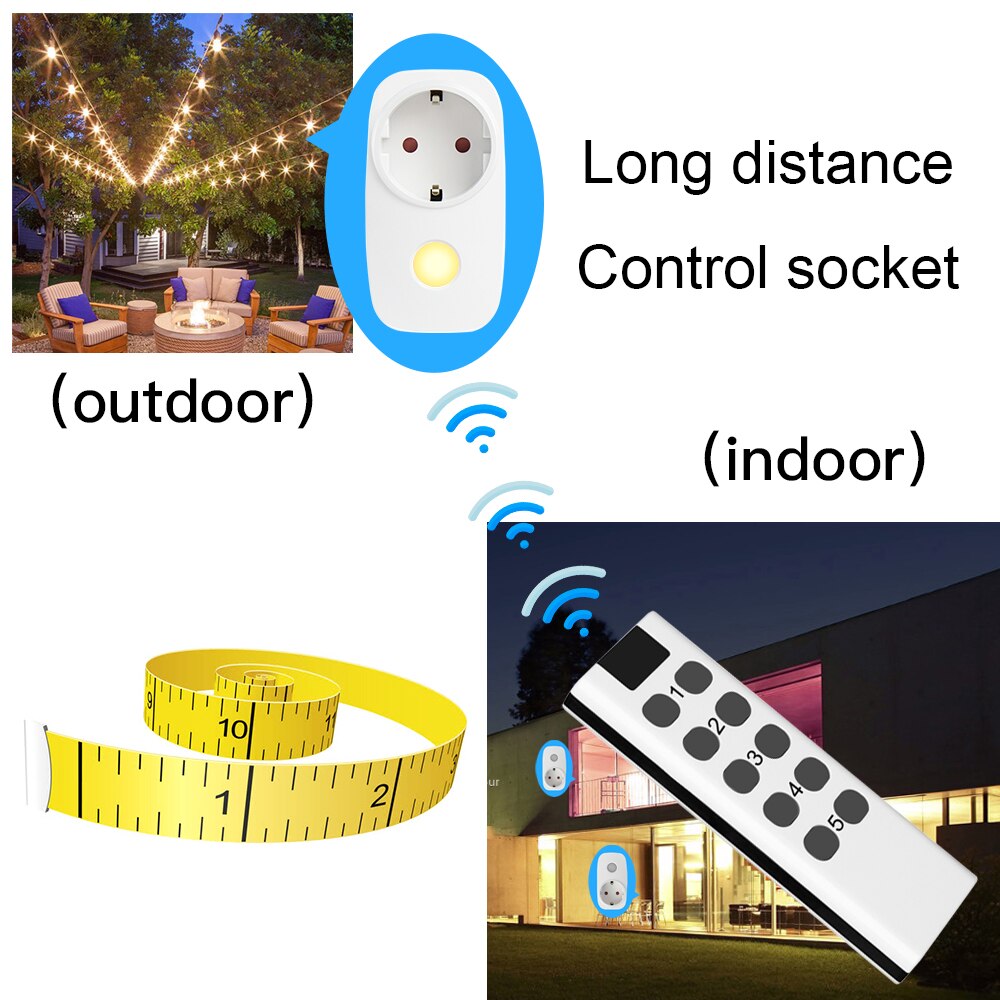 Msle Upgrade Draadloze Afstandsbediening Smart Socket Plug Outlet Adapter Eu Franse Rf 433Mhz Elektrische Schakelaar Thuis Night licht