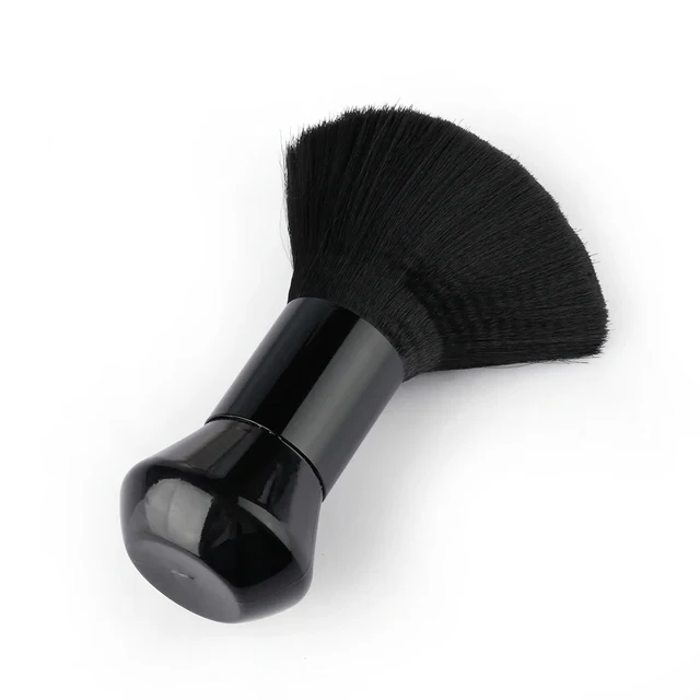 Plumero de Limpieza del cabello para el cuello, cepillo de corte de pelo negro para barbería, herramientas de cepillo de corte de pelo, accesorios de peluquero: Negro