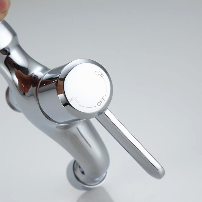 1PC Brass Chrome Finished Laundry Washing Machine Faucet Water Cold Tap Wall Mount Outdoor Garden Bibcock Faucet