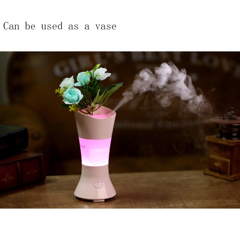 USB Luftbefeuchter Mit Aroma-Diffusor - 260ml Tragbar Mit Nachtlicht Rosa