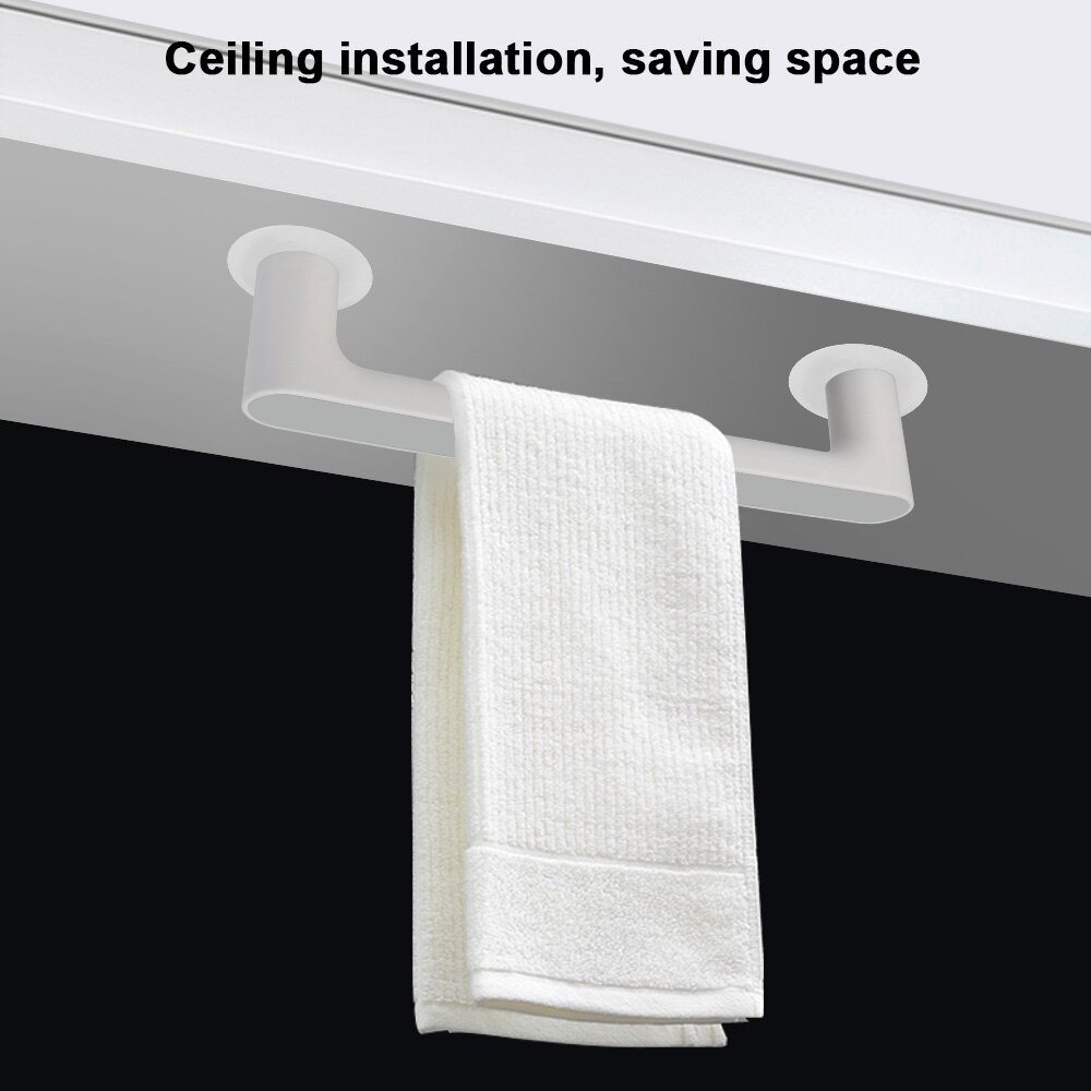 Hilife Keuken Badkamer Plank Handdoek Bar Badkamer Organizer Handdoek Hanger Punch Gratis Zelfklevende Handdoekenrek Wall Mounted