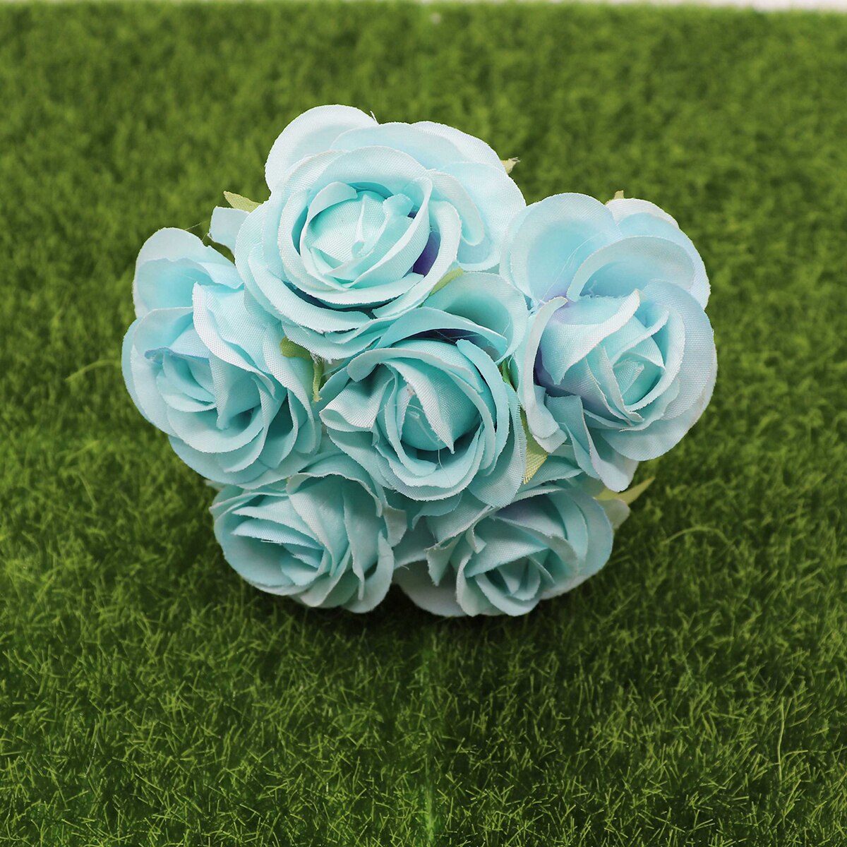 6 stuks kunstbloemen zijden roos boeket bruiloft home party decoratie DIY bloem muur plakboek geschenkdoos ambachten: 9