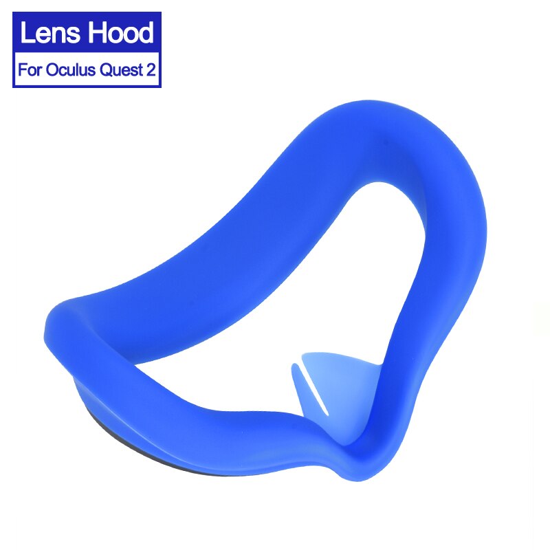 Funda protectora de lente para Oculus Quest 2 VR, accesorios de VR, cubierta de silicona para controlador táctil, cubierta de agarre para Oculus Quest2: A-Blue 
