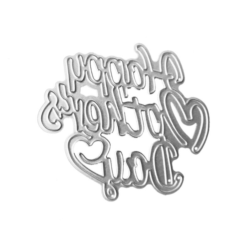 Happy Father's Day Metal Cutting Die Stencil - Carbon Steel Scrapbooking & Card Making Decoration