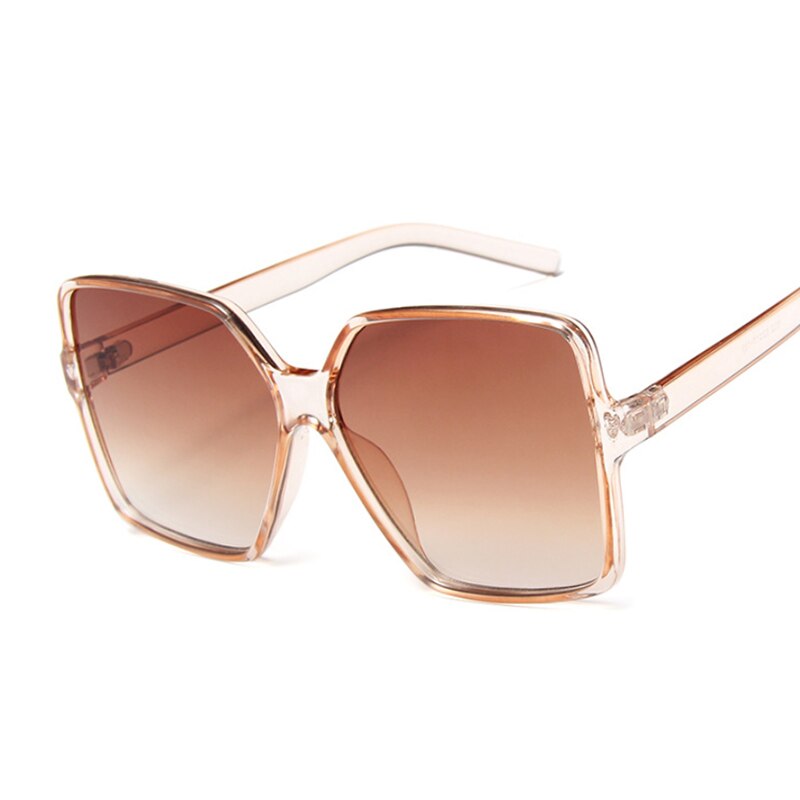Sort firkantede overdimensionerede solbriller kvinder stor ramme farverige solbriller kvindelige spejl oculos unisex gradient hip hop nuancer