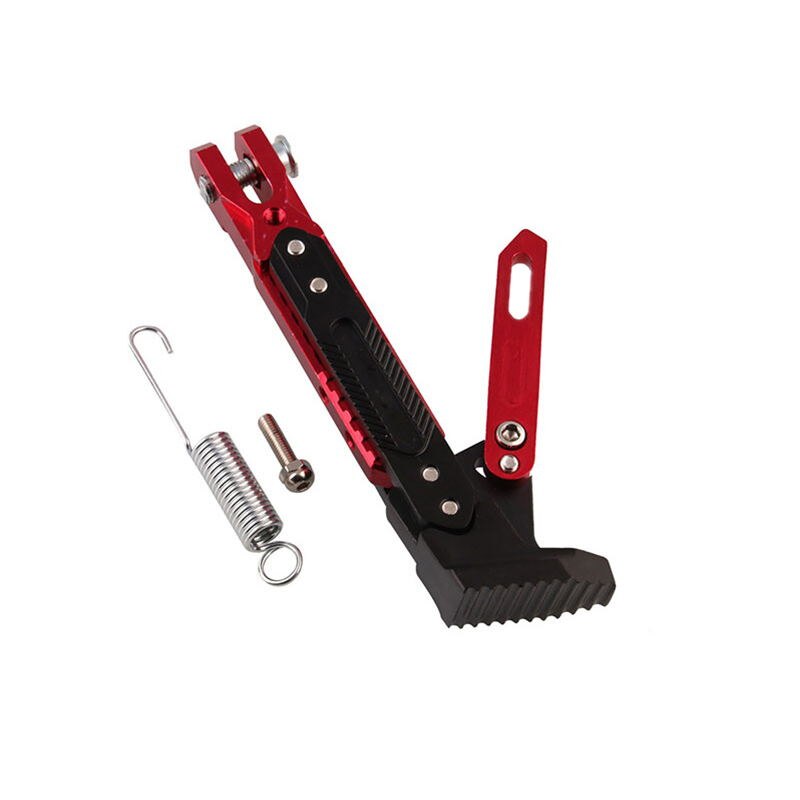 Moottoripyörän osat säädettävä korkeus 21-25cm sivutuet moottoripyörän muokattu jalkakiinnike cnc-alumiiniseoksesta tehdyt sivutuet: Punainen