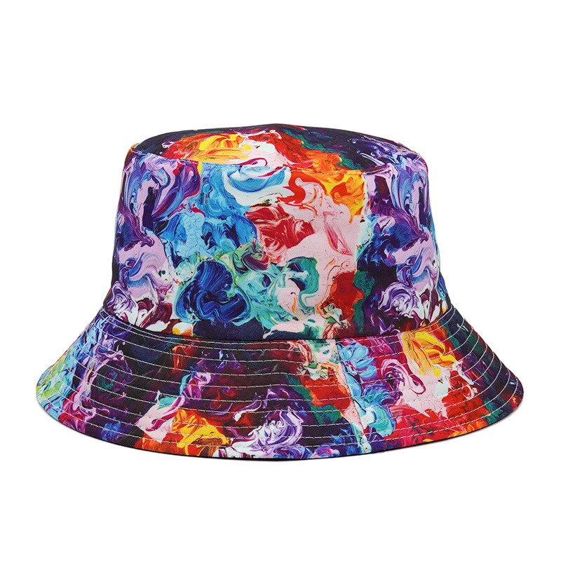 Chapeau Bob Graffiti pour femmes et hommes, couvre-chef d'été à motif de crâne Floral, pliable, style pêcheur, Gorros, Panama,: Tie dye