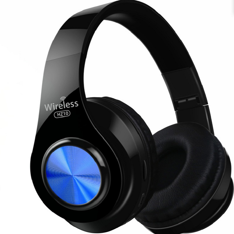 Wireless Headphones Bluetooth Headset Foldable Stereo Headphone Gaming Earphones Support TF Card With Mic For PC All phone Mp3: Blue