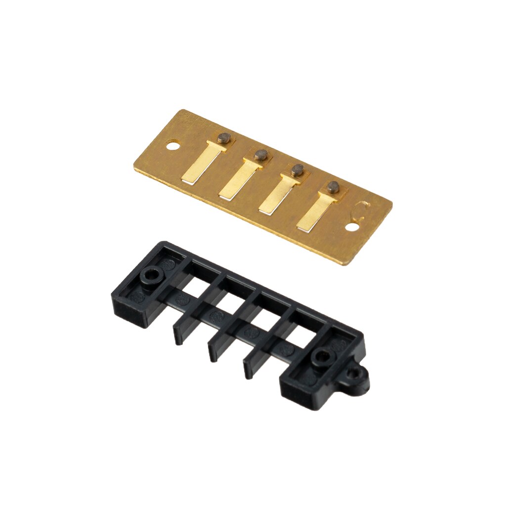 NAOMI 5-Piece Mini Harmonica Set - Key of C - 4 Holes - Brass Reed - Stainless Steel Cover - Tremolo