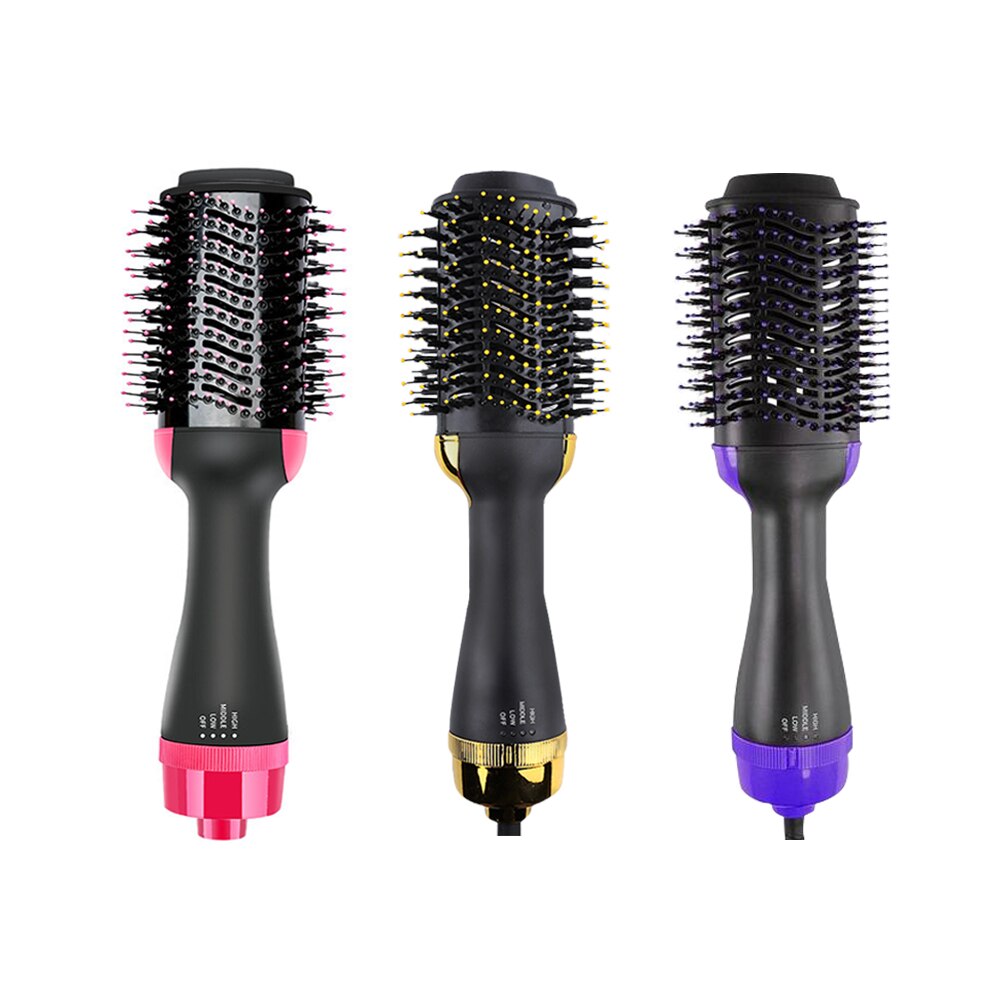 Secador de pelo 4 en 1, voluminizador, cepillo de aire , peine Alisador, rizador, Estilismo, cepillo eléctrico de iones negativos multifuncional