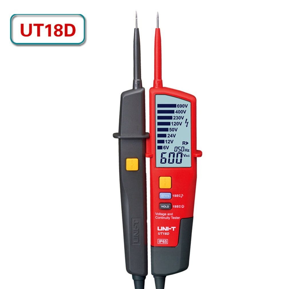 UNI-T UT18D LCD Digital Voltage Continuity Tester Auto Range RCD Phase Rotation RCD Electrical Tester