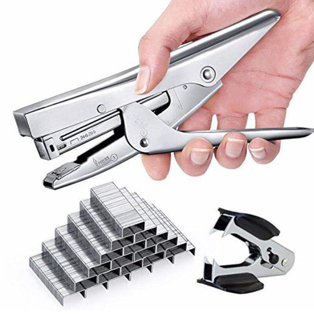1pc 20 Sheets Plier Stapler No-Jam Hand Grip Metal... – Grandado