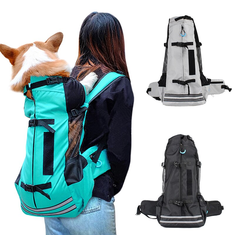 Mochila de viaje impermeable para perros medianos, bolsa de transporte para mascotas con correas ensanchadas y gruesas, a la , para estar cómoda, Corgi, Shiba, Inu