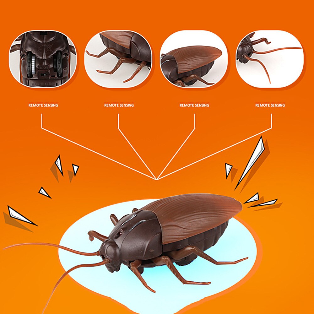 External remote control insect crawling toy simulation red horror creepy Halloween funny