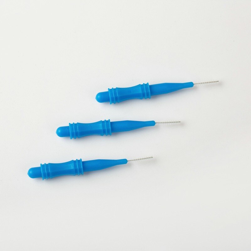50pcs/lot Hygiene Dental Soft Floss Sticks Toothpick Teeth Cleaning Tooth Flossing Head Plastic Interdental Brush Dental Clean: Blue