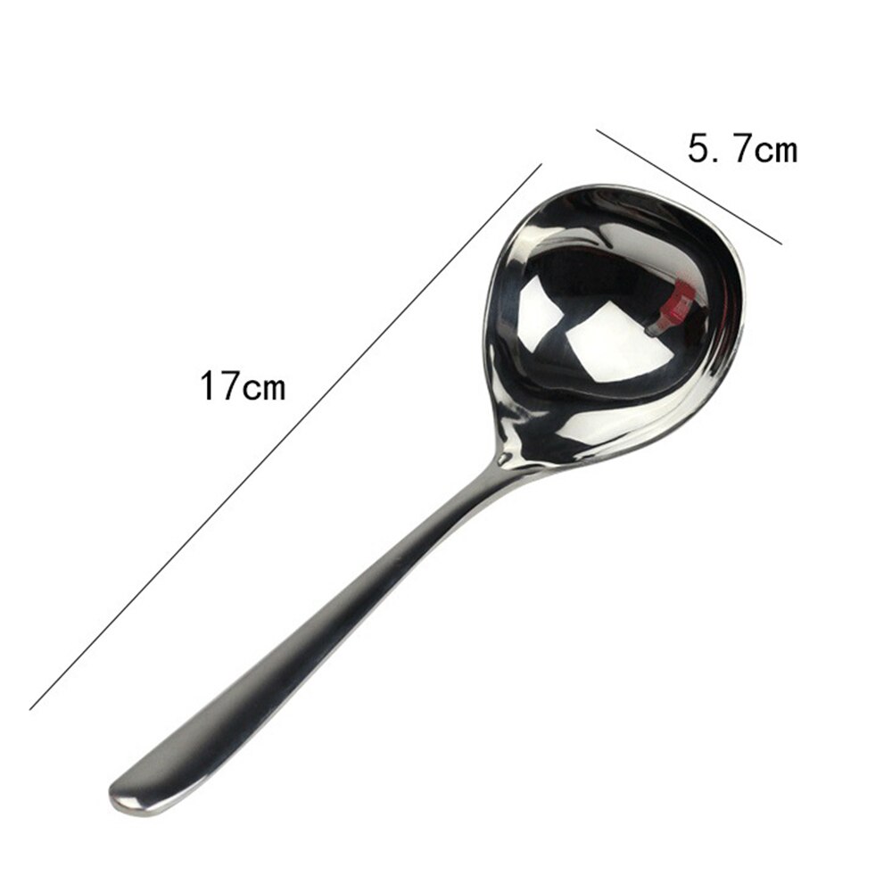 Long Handle Korean Rice Soup Spoon Stainless Steel Round Dinner Spoons Flatware Stainless steel spoon