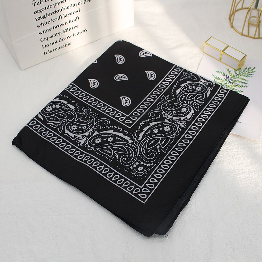 Bandana Vierkante Hoofd Hip Hop Zwart Sjaals Vrouwen Sport Bandana Haarband Sjaal Sport Hoofddeksels Zakdoek