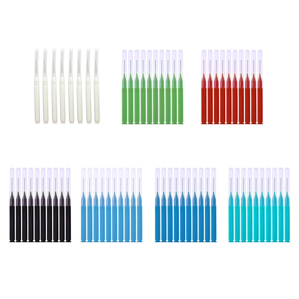 Interdental Brushes Dental Floss Teeth Brush Cleaning Toothpick Push-pull Interdental Brush Orthodontic Dental Cleaning