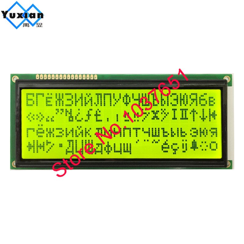 204 2004 police cyrillique russe grand caractère taille écran lcd module vert bleu 146*62.5mm 1 pièces LC2042 WH2004L: russian green