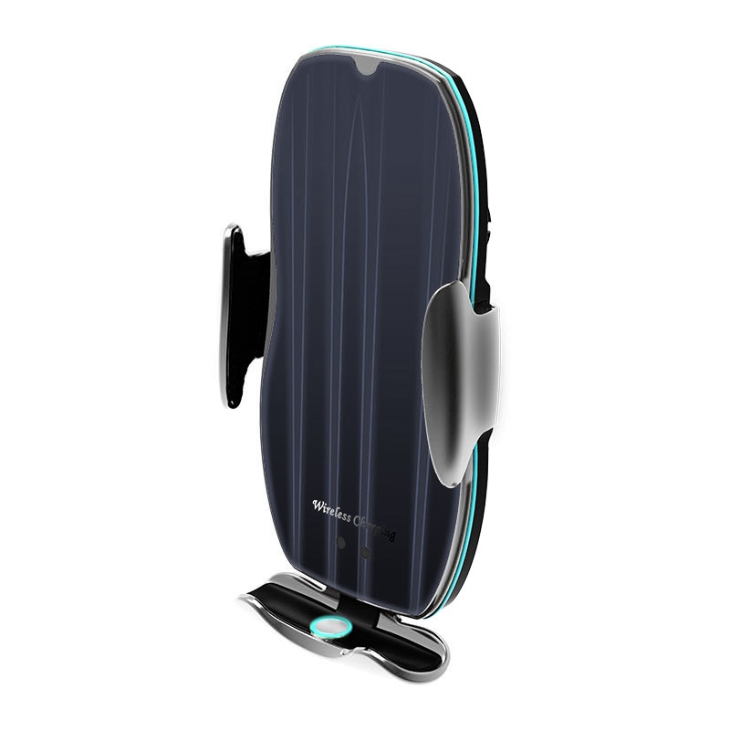 Magnetische autotelefoonhouder, draadloze oplader, universele slimme sensor, magneetoplader voor telefoon, huawei xiaomi in de auto: Zwart