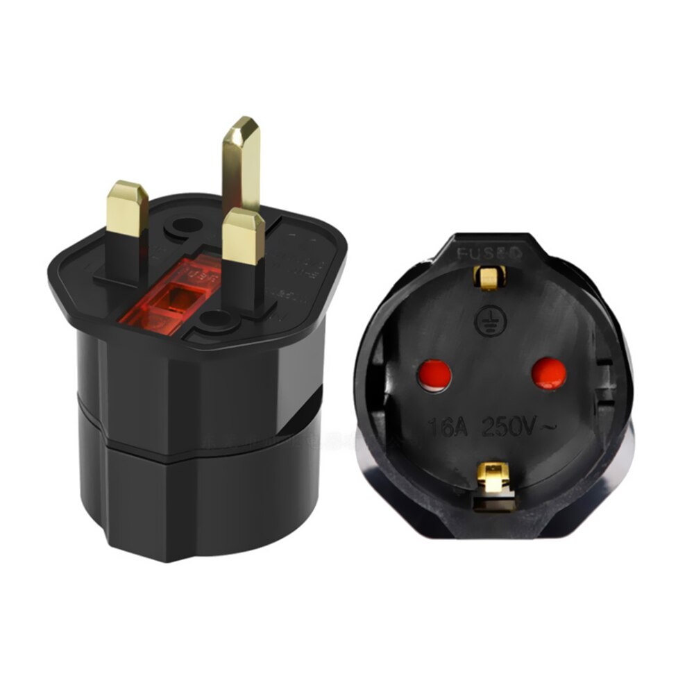 EU Euro 2 Pin to UK 3 Pin Plug AC Universal Adapter Travel Converter European
