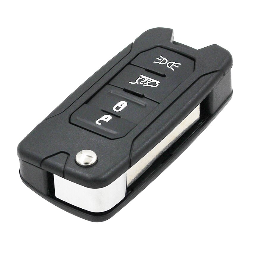 Replacement Flip Remote Key Shell Case Fob 4 Button for Jeep Renegade with uncut SIP22 blade