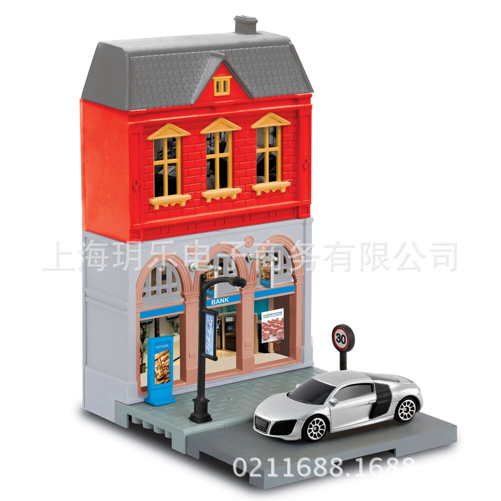 Yufeng City Europe Cabin Handmade DIY Assembled City Scene Architecture House Alloy Car Model Toy