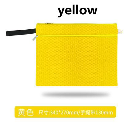 A4 Canvas File Folder Bag Men Portable Office Supplies Organizer Bags Double Layer Portable School Document Supplies: 6