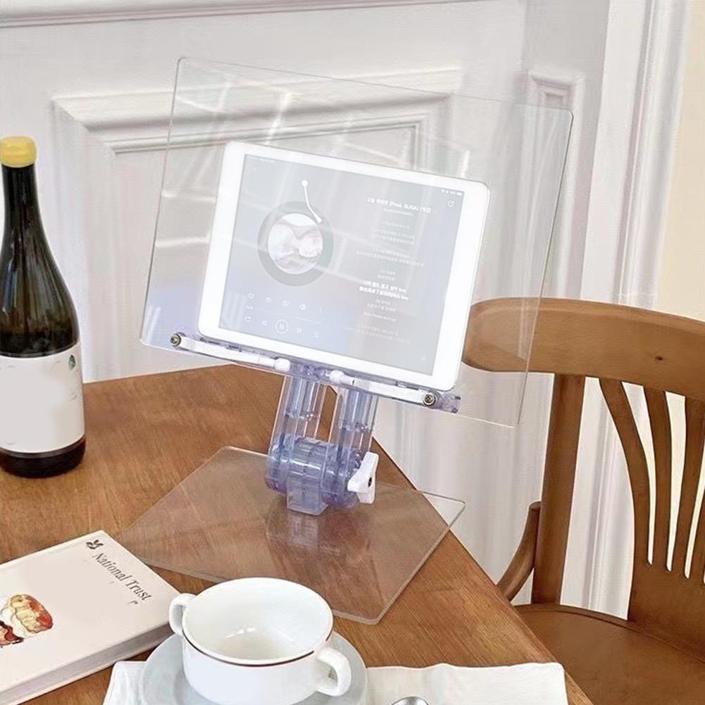 Multifunctional transparent adjustable acrylic holder for ipad reading book stand holder school stationery