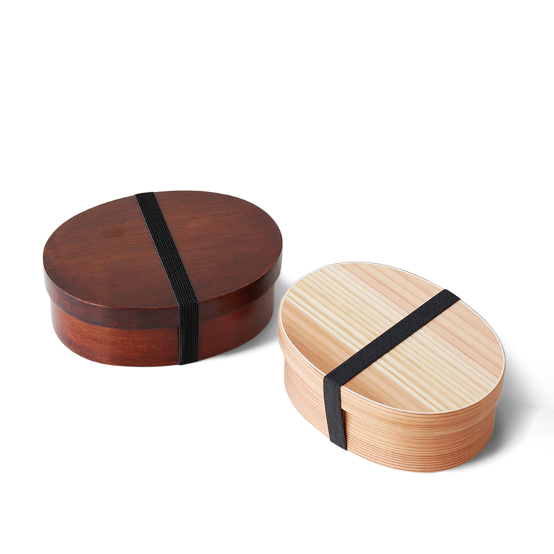 Oneup 3 stuks/set bento box japanse stijl lunchbox voor kinderen houten materiaal servies voedselcontainers met compartimenten gezond