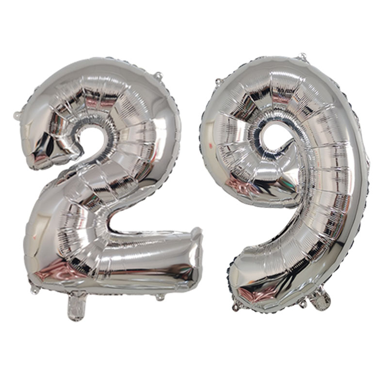 2Pcs 32 Inch Gold Silver Black Blue Pink Helium Foil Number Balloon 28 29 30 31 32 33 Happy Birthday Party Decoration Supplies