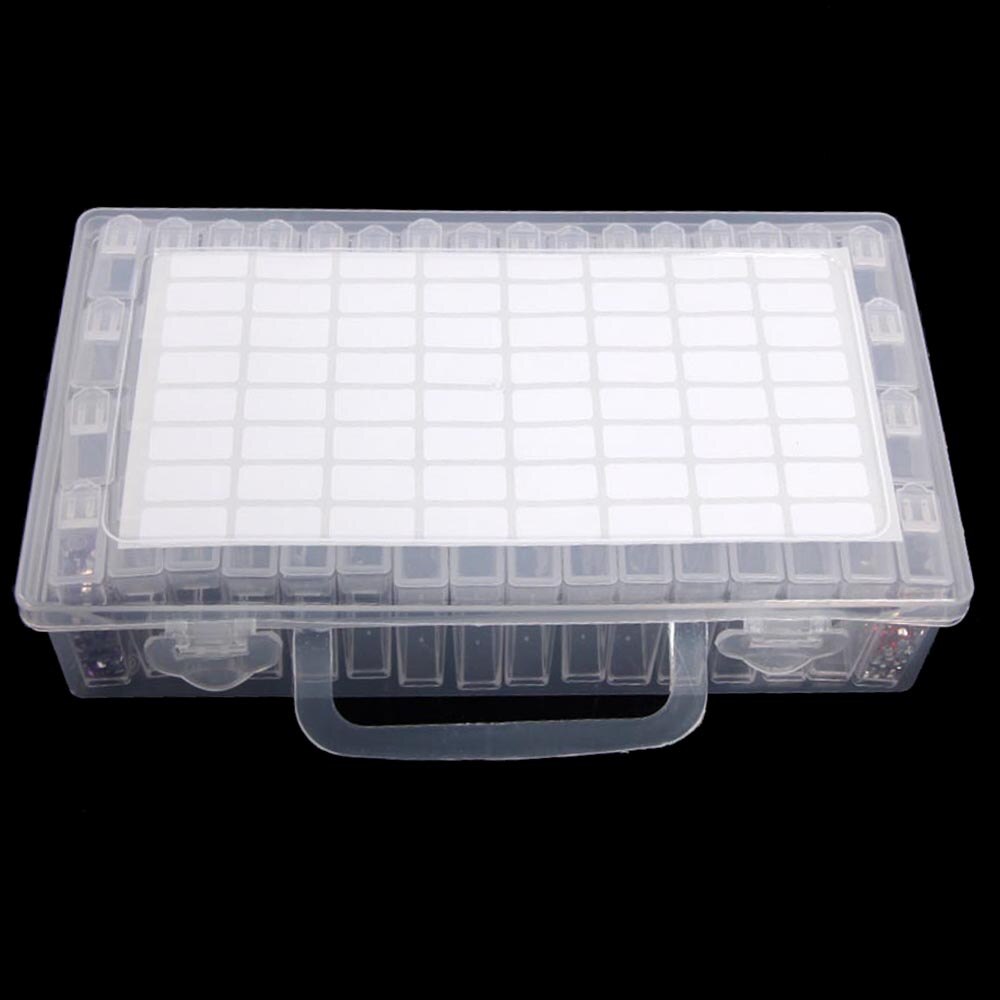 Boîte de rangement de perles de mosaïque de diamant, 56/64 grilles, conteneur de perles, pot, accessoires, outil, broderie de diamant, étui de rangement de pierre de Nail Art
