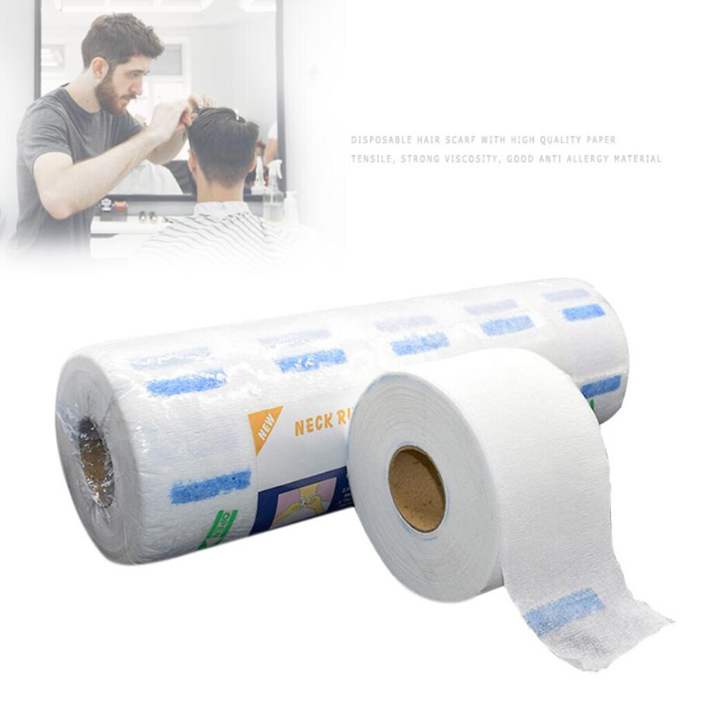 Rollo de papel con volantes en el cuello para salón de corte , desechable, de papel para peluquería