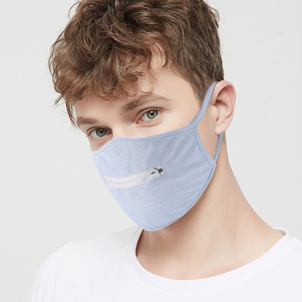 Schnell trocknend Sonnencreme Reißverschluss Maske Ultra-dünne Atmungsaktive Maske Gittergewebe Einzel-schicht Radfahren UV Schutz Maske