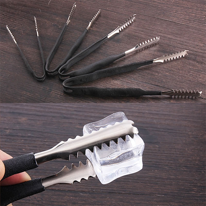 Silicone Handle Food Tongs Ice Tongs Clips for Salad BBQ Grill Multifunctional Kitchen Serving Cooking Tongs Bar Accessories