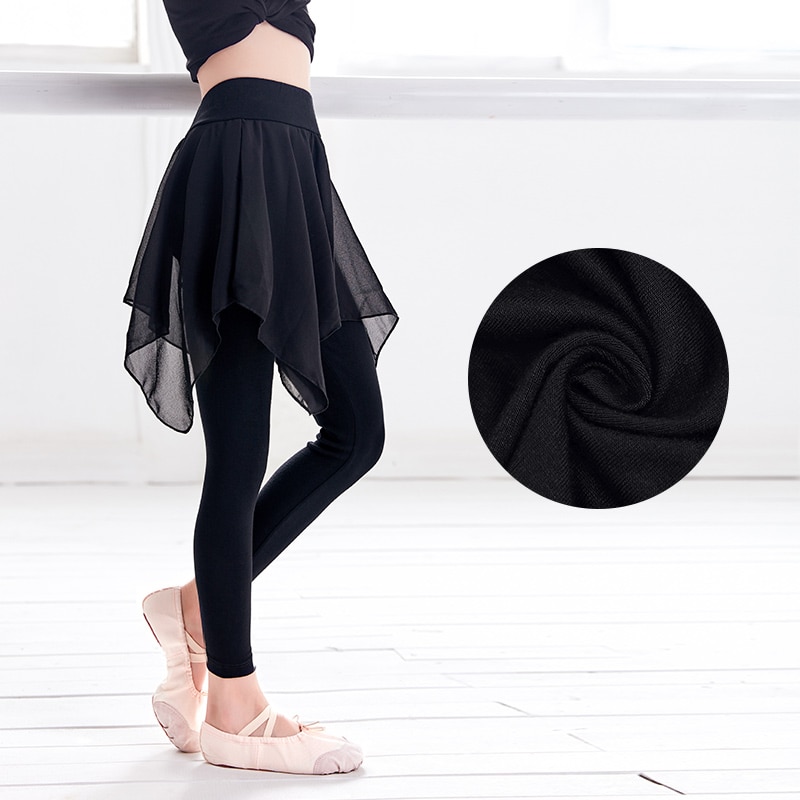 Piger ballet dans bukser modal gymnastik øve ballet leggings fitness bukser lyriske chiffon nederdele til børn