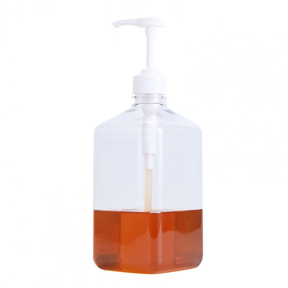 Simple Pump Bottle Multifunctional Space-saving Portable Coffee Syrup Graduated Bottle