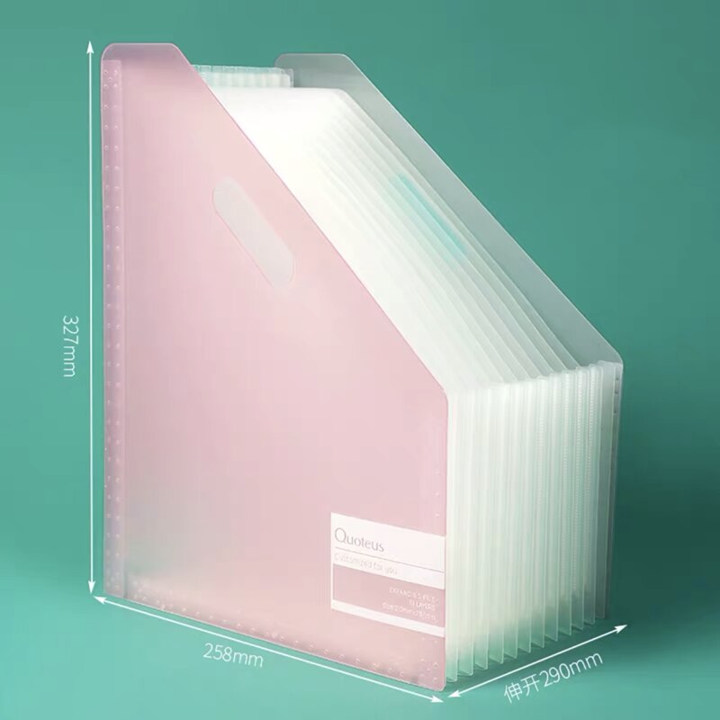 MINKYS Large Capacity A4 Expanding File Folder Bag 13 Layers Document File Bag Organizer Holder Free Label Office Stationery: P1 no index
