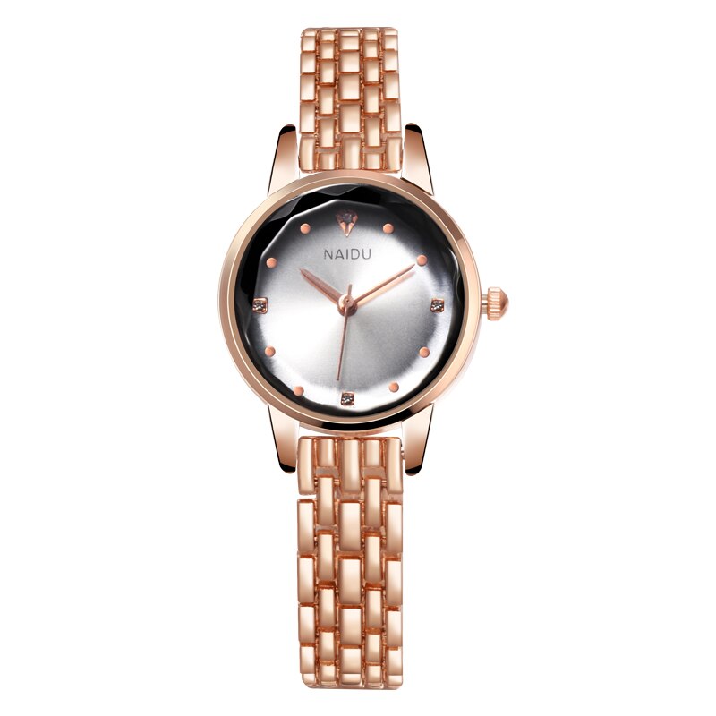 Women Watches Ladies Bracelet Watch quartz NAIDU Rose gold dress wristwatch casual relogio feminino reloj mujer kol saati: white