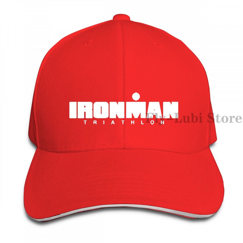 Ironman-gorra de béisbol de triatlón para hombre y mujer, gorro ajustable a la: 1-Red