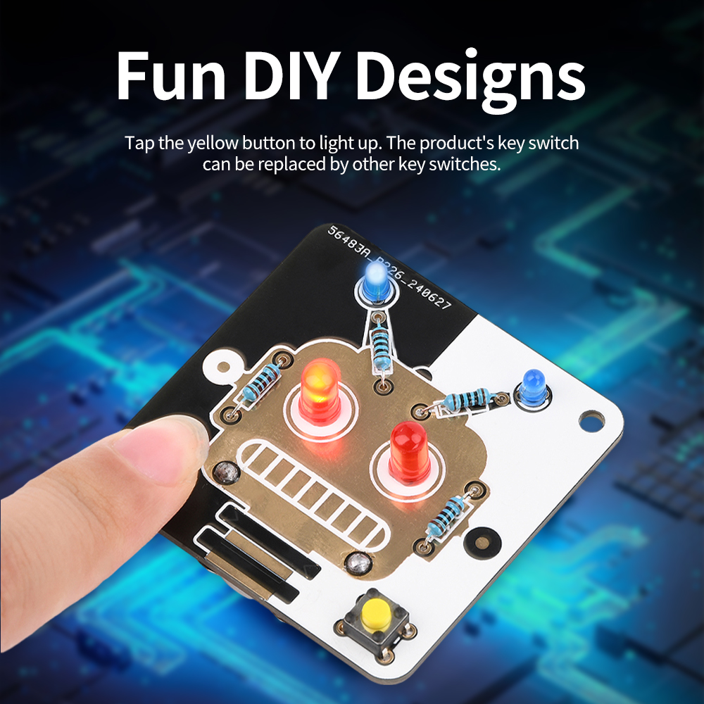  Robot Solder Practice Projects DIY Electronics Kits Circuit Boards Trainning Board with Battery for Beginners Students and DIY