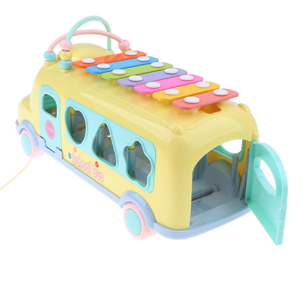 Jouet de Bus 5 en 1 pour enfants, modèle Push And Pull, Musical