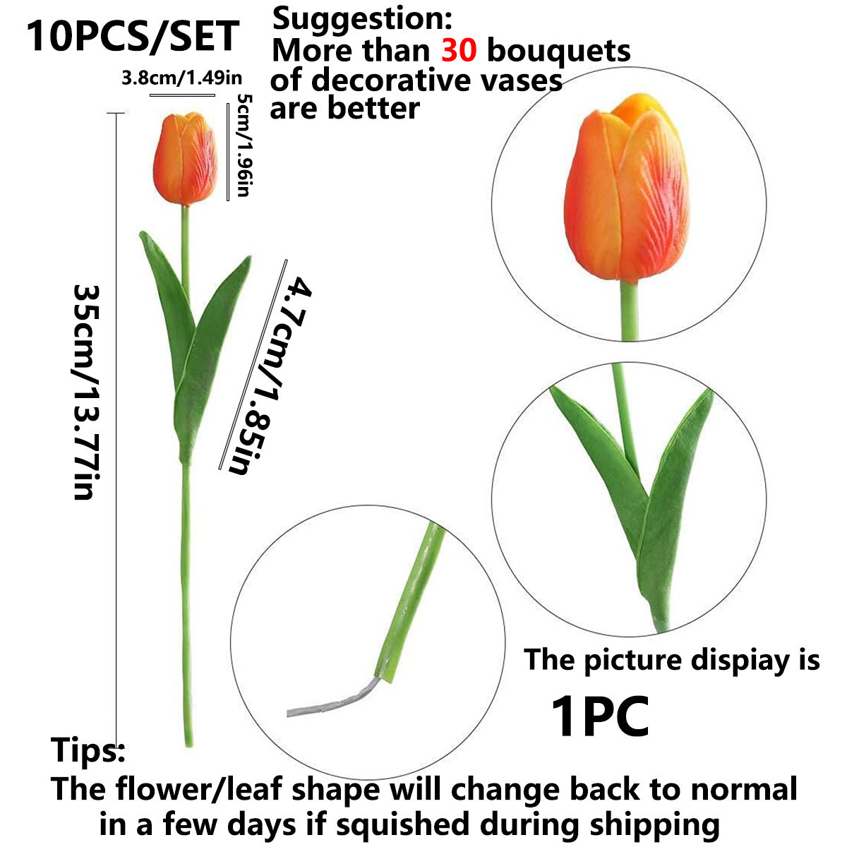 10 Uds flor Artificial tacto realista tulipán álbum de recortes florero decoración del hogar boda jardín arco guirnalda ramo del día de la madre diy