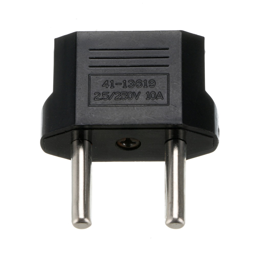 1 stücke Universal--uns EU Stecker Adapter USA toEuro Europa Reise Ladegerät Adapter Stecker Auslauf Konverter 2 Runde Buchse eingang Stift