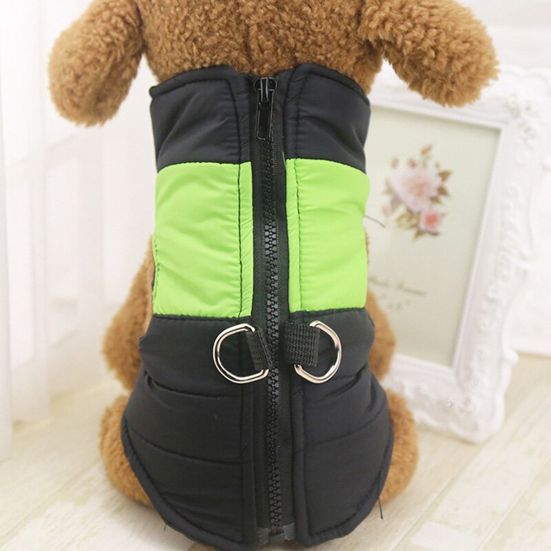 oben Neue Hundebekleidung Für Kleine Hunde Winter warm Welpe Chihuahua Hund Kleidung Wasserdichte Hunde Mantel Jacke XS-XL: Grün / XS